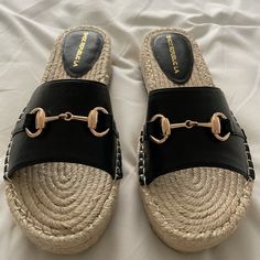 Never Worn, Comes With Dust Bag Espadrille Sandals, Dream House Decor, Women's Shoes Sandals, House Decor, Espadrilles, Shoes Sandals, Dust Bag, Dream House, Women Shoes