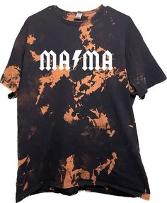 Distressed acid washed mama shirt, bleached shirt, acid wash tshirt, bleached mom shirt 100% cotton, black, unisex crew neck T shirt. Design is applied to the shirt using high quality heat transfer vinyl. Be sure to check the size chart to ensure correct fit. All shirts are made to order and will take between 1-4 business days to ship out. **Bleached shirts are hand bleached by me so while I try to make them as consistent as possible, no two shirts with come out the same. The overall pattern will be the same but the intensity, the placement of the bleached areas, the amount of spots, and the color will vary shirt to shirt.** Washing instructions: Turn inside out; Machine Wash, Cold; No bleach; Avoid Fabric Softener; Tumble Dry, low or lay flat to dry; Do Not Iron; Do not dry clean. Festival Acid Wash Soft-washed T-shirt, Bleached Cotton T-shirt For Festivals, Festival Bleached Cotton T-shirt, Festival Cotton Bleached T-shirt, Grunge Tie-dye T-shirt With Letter Print, Edgy Acid Wash Bleached T-shirt, Acid Wash Bleached T-shirt For Streetwear, Grunge Acid Wash Bleached T-shirt, Grunge Soft-washed Tie Dye T-shirt