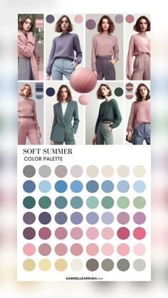 the color scheme for soft sweaters is shown