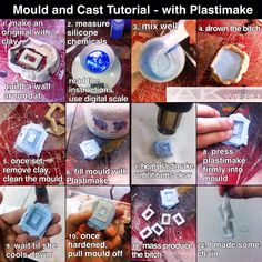 instructions on how to make mold and cast with plastimake for jewelry making