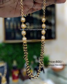 Black beads mala...Price:800/-Order/enquiry ..Pls contact......WhatsApp-7993991830...(Sruthi) 16 December 2019 Gundla Mala, Beads Haram, Golden Jewellery, 16 December, Beads Mala, Beads Jewellery, Golden Jewelry, Whatsapp Number