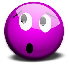 a purple ball with two eyes and one eye missing the other's nose is shown