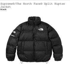 This Listing Is For A Brand New Sold Out Supreme The North Face Split Nuptse Jacket In Black Size Medium, The Order Is Confirmed (Please Check The 2nd Picture For Proof ), This Item Will Ship Once It’s Received. North Face Supreme, The North Face Jackets, Palm Angels, North Face Jackets, North Face Jacket, North Face, The North Face