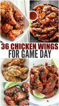 chicken wings for game day is shown in this ad