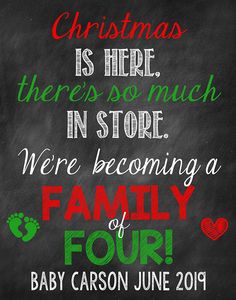 christmas is here in store we're becoming a family of four baby carbon june 2013