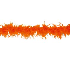 an orange streamer on a white background with no image to describe, it looks like feathers