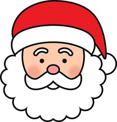 a santa claus face with a red beard and white beard, looking to the side