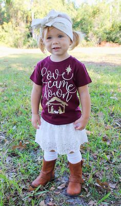 Kid's Christmas Shirt - Christian Christmas Shirt - Nativity Christmas Tee - Jesus Christmas - Love Came Down shirt - Bible shirt for kids Christian Christmas Shirts, Church Merch, Bible Shirt, Bible Shirts, Jesus Christmas, Christmas Shirts For Kids, Nativity Christmas, Christmas Vinyl, Christmas Jesus