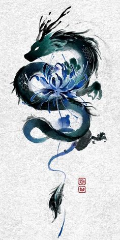 Japanese Art Prints, Tattoo Art Drawings, Dragon Artwork, Mythical Creatures Art, Cool Wallpapers Art, Tattoo Sleeve, Japan Art, Tattoo Design Drawings