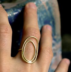 Organic Circle Ring Minimalist Ring Modern Ring Large Circle - Etsy Luxury Minimalist Rings In Recycled Gold, Luxury Minimalist Ring In Recycled Gold, Luxury Minimalist Ring With Polished Finish, Cheap Minimalist Metal Ring, Luxury Minimalist Rings With Unique Design, Luxury Minimalist Brass Rings, Cheap Modern Midi Rings For Gifts, Modern Cheap Midi Rings For Gifts, Luxury Minimalist Adjustable Ring