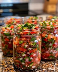 Filling up 1 glass jar of this stuff is never enough! I usually like to do 5 at once! Best Chicken Wing Recipe, Slow Cooker Kitchen, Authentic Mexican Recipes, Homemade Salsa Recipe, Mexican Salsa, Low Carb Muffins, Fish And Chicken, Homemade Salsa, Never Enough