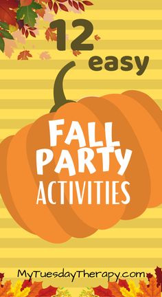 Fall Party Group Games, Fall Bday Party Activities, Fall Party Kindergarten Activities, Fall Class Party Games For Kids, Fall School Parties, Fall Kids Birthday Party Activities, 2nd Grade Harvest Party, Fall Cookout Activities, Fall Party Activities For Kindergarten