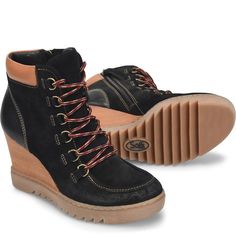 Sofft Boots, Feather Heels, All Weather Boots, Fall Trends Outfits, Sofft Shoes, Weather Boots, Suede Leather Boots, Zipper Boots, Leather Accents