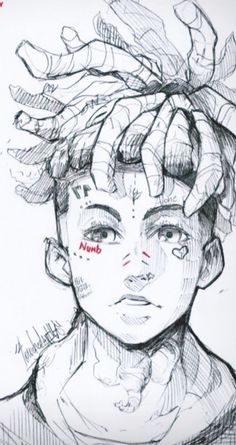 a drawing of a woman with horns on her head and the words don't