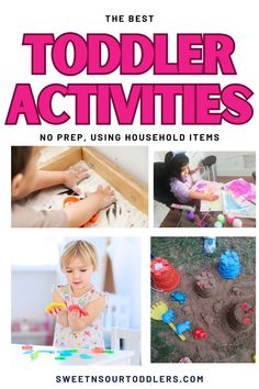 the best toddler activities no prep, using household items to play with and learning