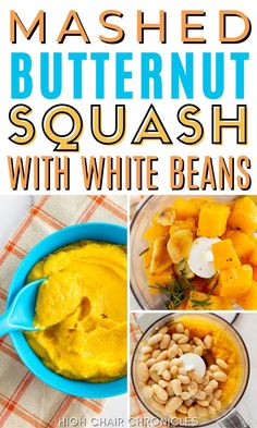 mashed butternut squash with white beans is the perfect side dish for any meal