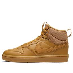 (GS) Nike Court Borough Mid 2 Boot 'Wheat' BQ5440-700 (SNKR/Skate/Mid Top) Nike Sporty Fall Sneakers, Nike Sporty Sneakers For Fall, Brown Sporty Winter Sneakers, Sporty Brown Winter Sneakers, Nike Fall Sneakers With Round Toe, Brown Urban Sneakers For Winter, Urban Brown Winter Sneakers, Nike Low-top Sneakers For Fall, Yellow Casual Winter Sneakers