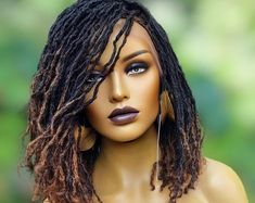 Short Faux Locs Wig Dreadlock Synthetic Afro Twist Braided Wigs for Black Women 8 Inches - Etsy Faux Locs Short, Short Faux Locs, Faux Locs Wig, Afro Twist Braid, Braided Wigs For Black Women, Dreadlocks Girl, Dreadlock Wig, Afro Twist, Braided Wigs