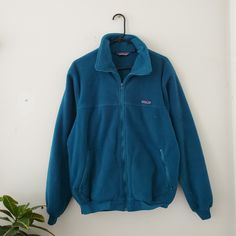 Rare Vintage Patagonia Synchilla Snap T Pullover Sweater Teal Color Thick Synchilla Fleece Great Condition Size Large L Made In The U.S.A. Vintage Patagonia, Patagonia Synchilla, Teddy Jacket, Patagonia Jackets, Teal Color, Patagonia Womens, Teal Colors, Christmas List, Pullover Sweater