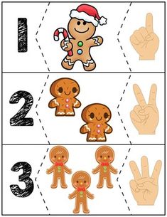 the gingerbread man worksheet for numbers 1 - 10 with hand and fingers