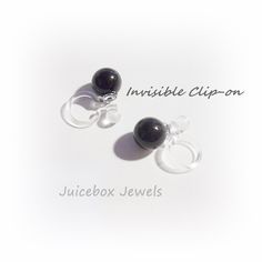 Made to order, please allow up to 3 days to ship the order. Natural Black Agate 1 Pair Invisible Plastic Clip - For Non-Pierced ears. Bead Size: 6 mm Handle with care, do not pull the earpiece too far apart when putting them on. To tighten see photo/card included with purchase. Do not pull on Bead. Get the look of pieced without having your ears pierced. They are so lightweight you will forget they are there. See the picture(s) for more detail. Brand new, never worn. The additional shipping char Black Clip-on Earrings For Gift, Black Clip-on Earrings As Gift, Ears Pierced, Earring Hole, Magnetic Earrings, Types Of Packaging, Plastic Clips, Black Agate, Blue Heart