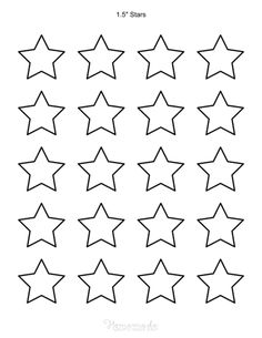 the star pattern is shown in black and white, with one line on each side