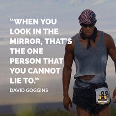 a man standing on top of a hill with a quote above him