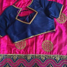 Pink And Navy Blue Combination Party Wear Saree Never Worn. Does Not Come With A Blouse. Pink Party Wear Saree, Saree Navy Blue, Navy Blue Combination, Pink Blouse Designs, Navy Blue Saree, Blue Combination, Navy Blue Blouse, Party Wear Saree, Blue Saree