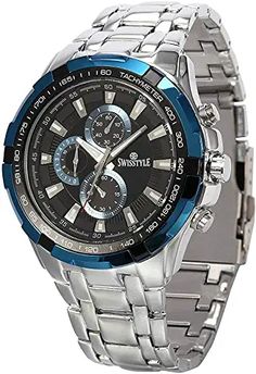 Amazon.in : Swiss Watches Men's Vintage Watch, Blue Watches, Watch For Men, Wedding Watch