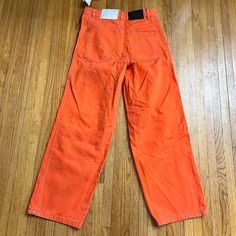 Bdg Urban Outfitters Jeans Womens 24 Low Rise Orange Baggy Wide Pants Measures 30x30.5 Casual Mid-rise Orange Bottoms, Orange Relaxed Fit Straight Leg Bottoms, Trendy Orange Straight Leg Bottoms, Casual Orange Straight Leg Pants, Trendy Orange Straight Leg Pants, Trendy Orange Straight-leg Pants, Orange Straight Leg Cotton Pants, Orange Cotton Straight Leg Jeans, Orange Straight Leg Jeans For Spring