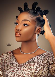 African Woman Photography, Cornrows With Box Braids, Bantu Knot Hairstyles, Female Portrait Poses, Facial Routine Skincare, People Images, Hair Test, Facial Routines, Creative Fashion Photography