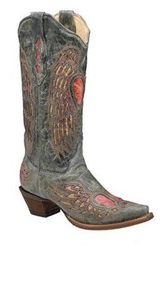 CORRAL Women's Black/Antique Saddle Wing and Heart Inlay Snip Toe Boot – Jeb's Western, Work, and Outdoor Wear Snip Toe Cowgirl Boots, Corral Boots Womens, Boot Scootin Boogie, Black Western Boots, Custom Cowboy Boots, Corral Boots, Equestrian Boots, Boot Companies, Studded Boots