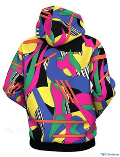 OrcaJump - Unisex Pink Geometric Graphic 3D Printed Hoodie for Sports, Boho Streetwear, Designer Apparel - Spring & Fall Long Boho Streetwear, Geometric Graphic, Fall Prints, Printed Sleeves, Mens Sweatshirts Hoodie, Spring And Fall, Hoodie Print, Sport Outfits, Mens Sweatshirts