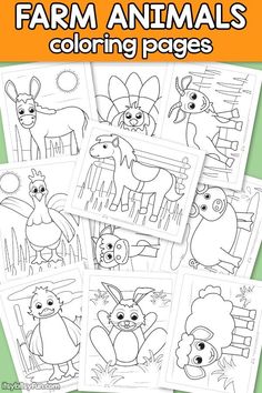 farm animals coloring pages for kids to color and practice their animal skills in the field