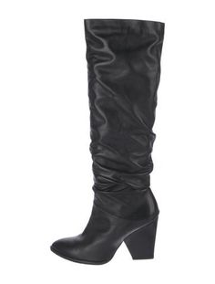 Stuart Weitzman Leather Knee-High Slouch BootsBlackSemi-Pointed Toes with Ruffle EmbellishmentDesigner Fit: This designer typically runs true to size.Unfortunately, due to restrictions, this item may not be eligible for shipping in all areas. Stuart Weitzman Over The Knee Boots, Stuart Weitzman Norah Boots, Stuart Weitzman Boots 5050, Stuart Weitzman Highland, Black Western Knee-high Boots Medium Width, Slouch Boots, Slouched Boots, Stuart Weitzman, Boot Shoes Women