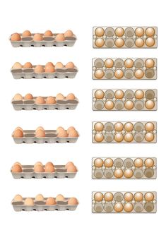 an image of eggs in trays with the same size and number on each side