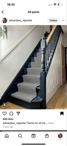 an image of stairs and railings on instagram for people to follow them down