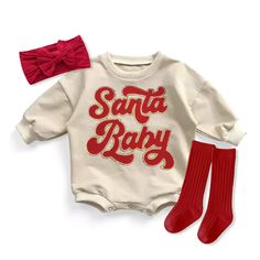 3 Month Old Christmas Outfit, Infant Christmas Outfit Girl, Christmas Outfits For Babies, Kids Christmas Clothes, Christmas Baby Outfits, Head Socks, Baby Christmas Outfits, Christmas Baby Clothes, Baby Items Must Have