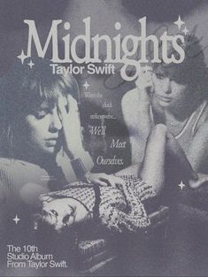 the poster for midnight's taylor swift concert shows two young men in bed, one with