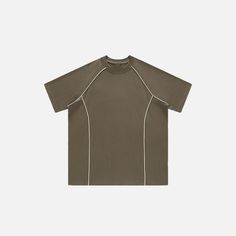 Front view of the coffee Loose Patchwork Oversized T-shirt in a gray background Trendy Oversized T Shirts, Desain Merek, Early 2000s Style, 90s Y2k Fashion, Mens Bags Fashion, Creative Fashion Photography, Cozy Fall Outfits, Aesthetic Look, Street Fashion Men Streetwear