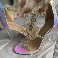 Never Worn White Heels With Reinforced Heel For Party, Glamorous Stacked Heel Closed Toe Heels, White Party Heels With Reinforced Heel, Glamorous White Block Heel Heels, Glamorous White Heels With Sculpted Heel, Natural Hair Removal, Gorgeous Prom Dresses, Nails Colors, Pinterest Ideas