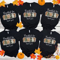 Family Thanksgiving Shirts, Matching Shirts for Kids through adults! Shop with Confidence! We are a 5-Star Rated Shop! Step up your Family Thanksgiving by stepping into these Family Thanksgiving t-shirts! These eye-catching shirts feature a bold, on-style, design and funky font. Made from high-quality, comfortable fabric, they are perfect for family gatherings, reunions, or just showing off family pride in everyday life. From babies to adults, everyone can join the fun and make lasting memories Cousin Thanksgiving Shirts, Cousin Thanksgiving, Cousin Shirts, Thankful For Family, Matching Friend, Funky Fonts, Friends Thanksgiving, Thankful For Friends, Cousin Crew