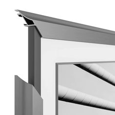 a close up of a window frame with an opening