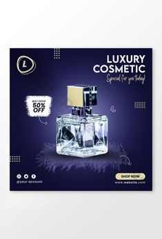 an ad for luxury cosmetic products