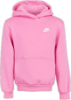 Nike Hooded Hoodie With Fleece Lining, Nike Fleece-lined Hooded Hoodie, Nike Sporty Hoodie With Fleece Lining, Hooded Fleece-lined Sportswear Sweatshirt, Sportswear Hooded Sweatshirt With Fleece Lining, Pink Fleece Hoodie With Ribbed Cuffs, Sportswear Hoodie With Fleece Lining, Casual Sports Hoodie With Fleece Lining, Nike Hoodie With Fleece Lining