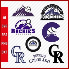 Colorado Rockies MLB SVG Cut Files Baseball Clipart Bundle Baseball Clipart, Colorado Rocky Mountains, Baseball Wallpaper, Raster Graphics, Png Logo, Mlb Logos, Dr. Seuss Svg, Baseball Svg, Colorado Rockies