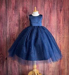 Blue Princess Dress For Prom Season, Princess Style Blue Ball Gown For Bridesmaid, Blue Sleeveless Pageant Dress For Wedding, Blue Tulle Pageant Dress For Prom Season, Royal Blue Princess Dress For Pageant, Sleeveless Blue Tulle Pageant Dress, Blue Sleeveless Tulle Pageant Dress, Wedding Flower Girl Dresses Blue, Flower Girl Gown Princess Dusty Blue