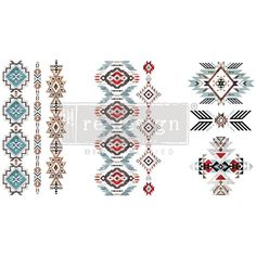 an assortment of native american designs