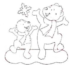 a drawing of two children playing with a snowflake