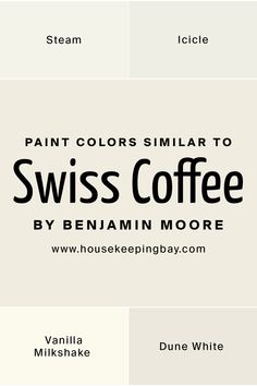 the logo for paint colors similar to swiss coffee